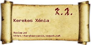 Kerekes Xénia névjegykártya
